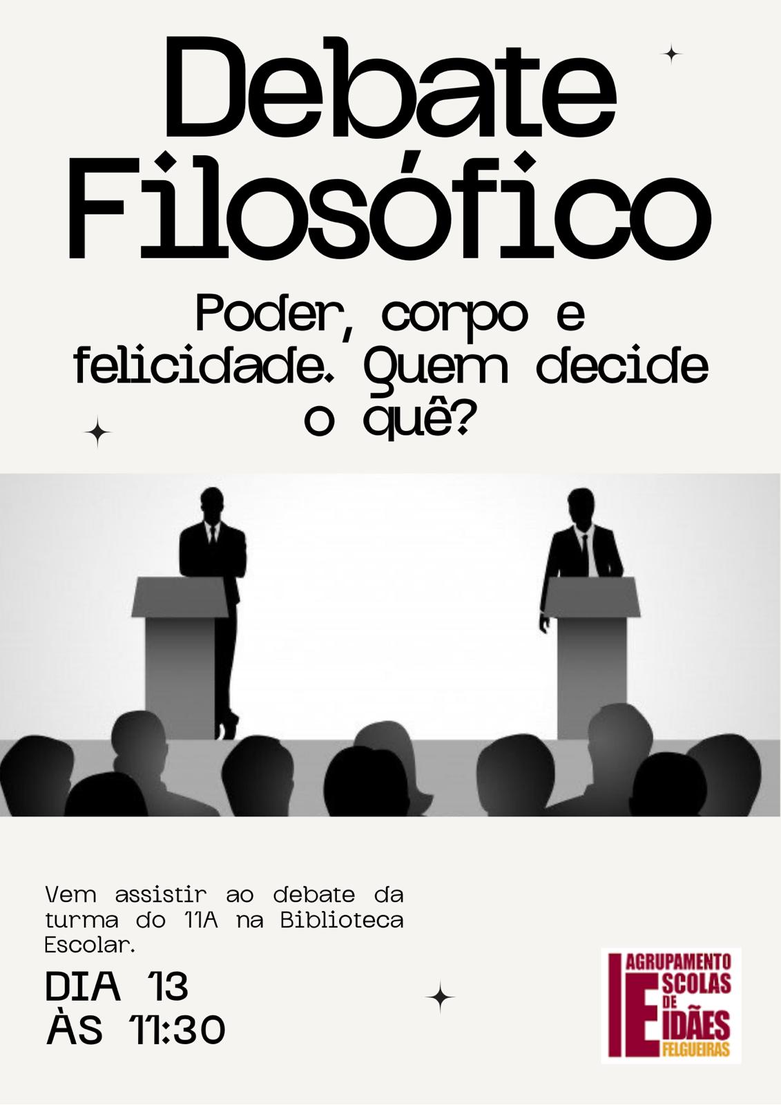 Debate Filosófico promove reflexão e pensamento crítico.